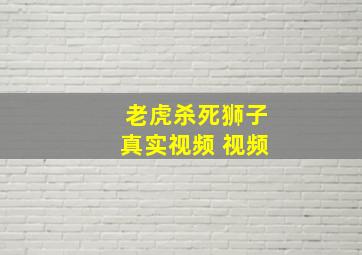 老虎杀死狮子真实视频 视频